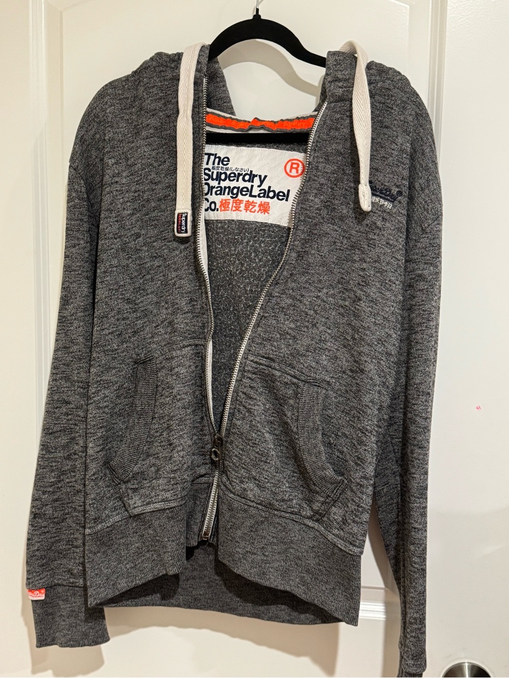 Superdry Men's Dark Gray Zip Hoodie & Sweatpants Set